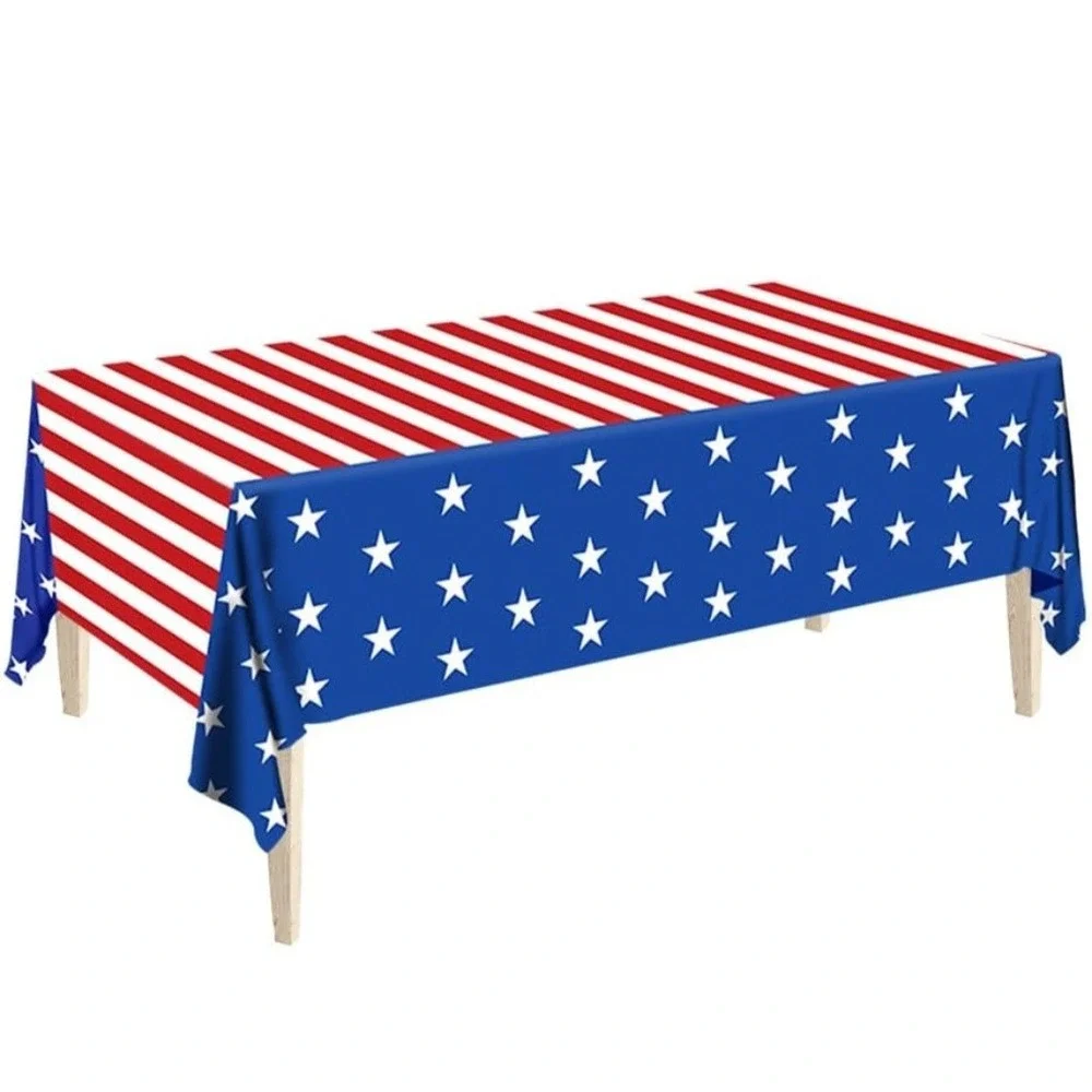 Patriotic 4th Of July Red White Blue Paper Plates Napkins Tablecloth Serve 25